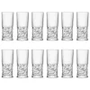 Servizio Bicchieri Highball in Eco Cristallo Decoro Squadrato 12 Pz - Ritmo