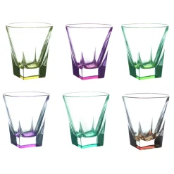 Servizio Bicchierini da Liquore in Cristallo Eco Colorato 12 Pz - Amalgama