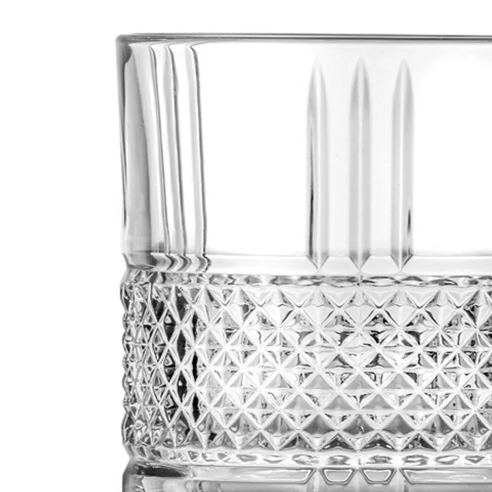 Servizio Bicchieri Tumbler Bassi in Eco Cristallo Decorato 12 Pz - Brioso