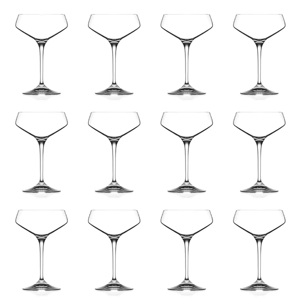 Servizio Calici da Champagne in Cristallo Ecologico Italiano 12 Pz - Etera