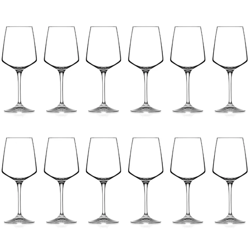 Servizio Calici da Vino Rosso o Bianco Eco Cristallo Minimale 12 Pz - Etera