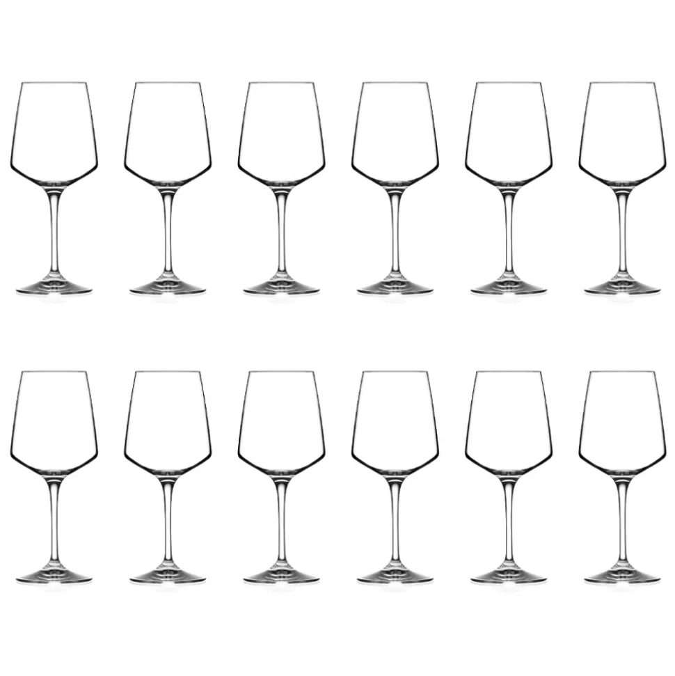 Servizio Calici da Vino Rosso o Bianco Eco Cristallo Minimale 12 Pz - Etera
