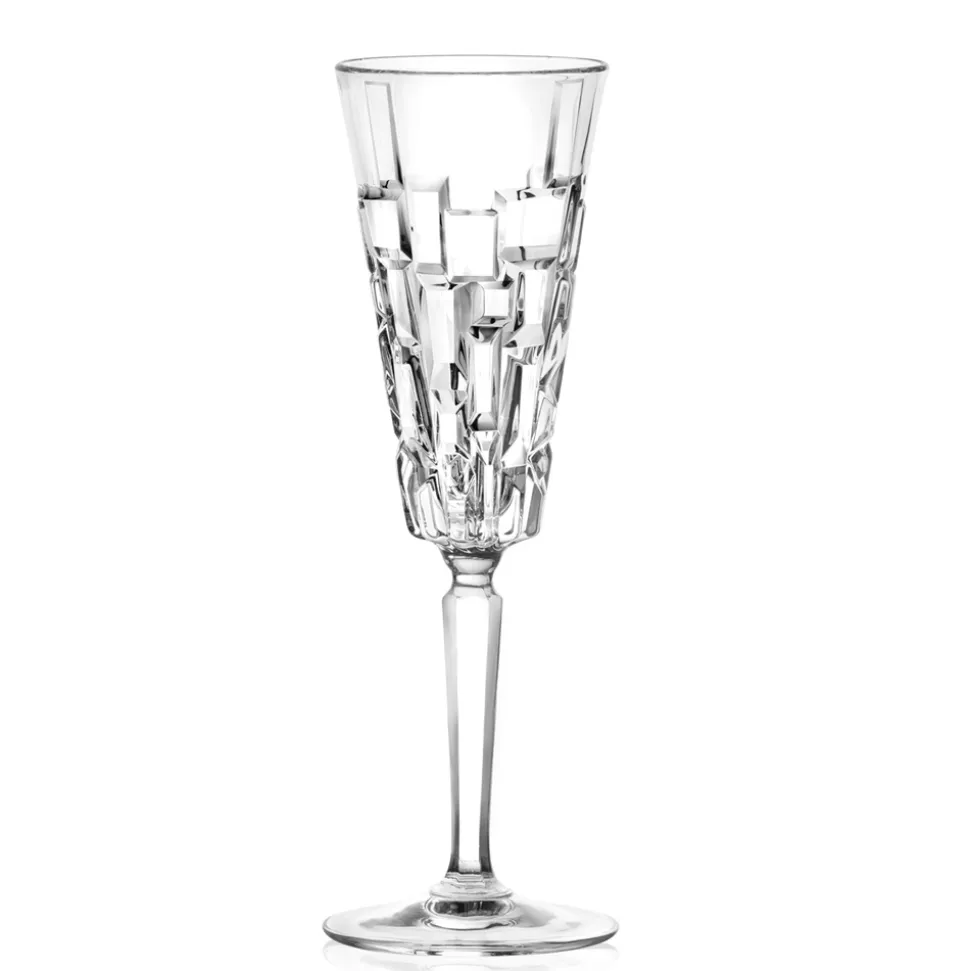Servizio Calici Flute in Cristallo Eco Decorato di Lusso 12 Pezzi - Catania