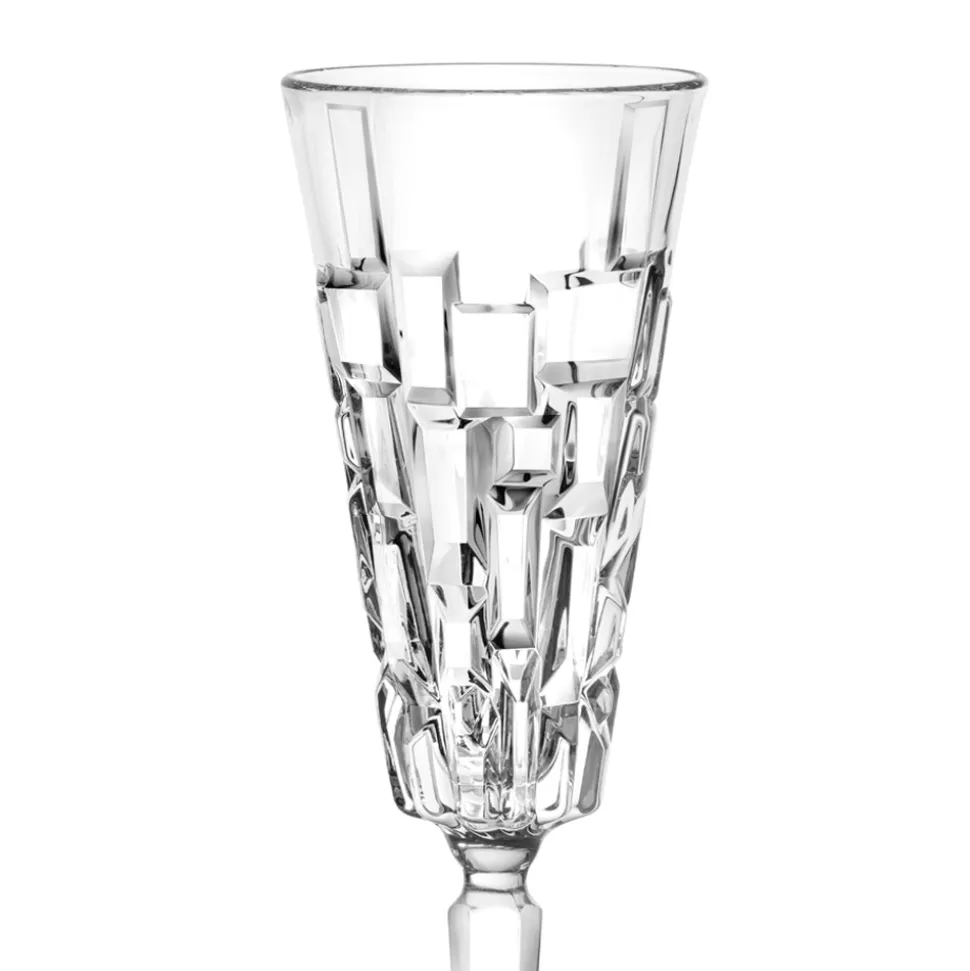 Servizio Calici Flute in Cristallo Eco Decorato di Lusso 12 Pezzi - Catania