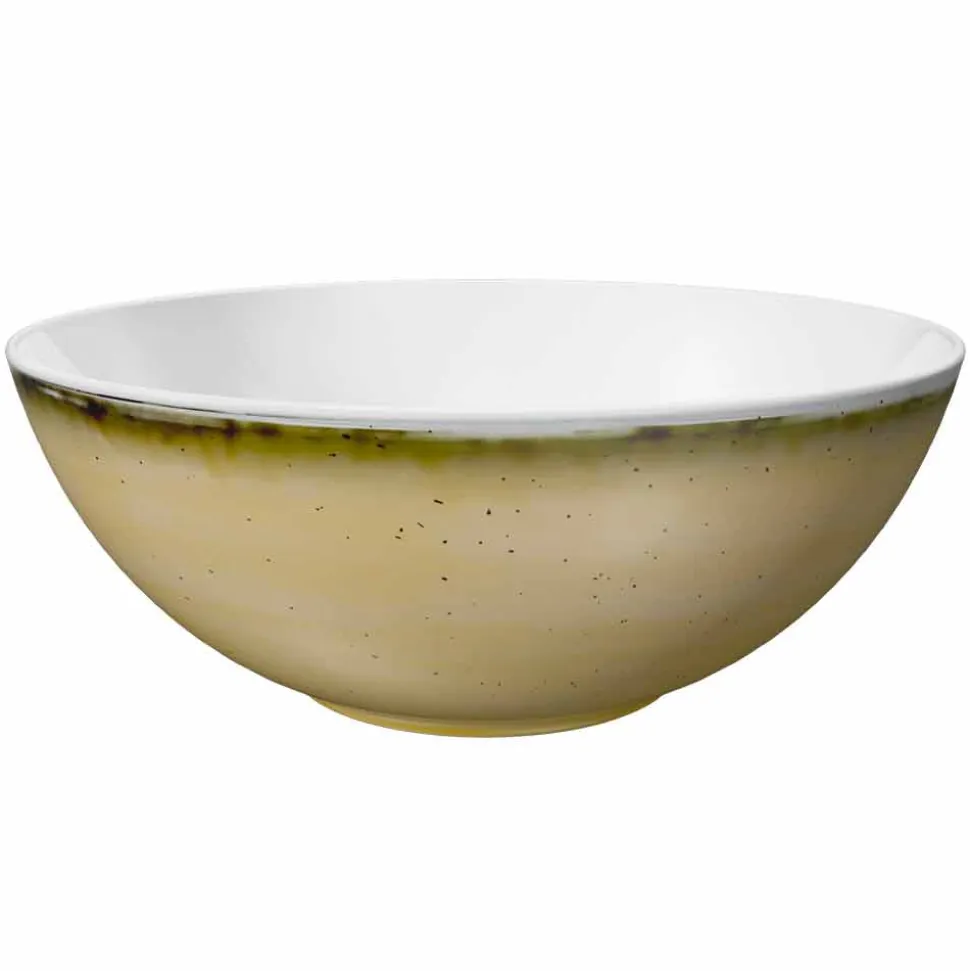 Servizio 6 Coppette per Gelato e 2 Ciotole in Porcellana Colorata - Rurolo