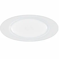 Servizio da Portata Moderno Bianco Porcellana Design Ovale 2 Pezzi - Telescopo