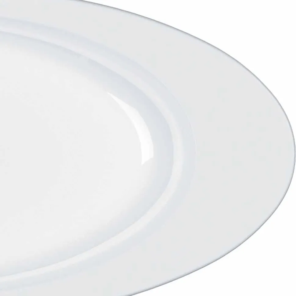 Servizio da Portata Moderno Bianco Porcellana Design Ovale 2 Pezzi - Telescopo