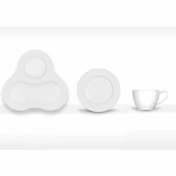 Servizio da Tè Completo Design Moderno in Porcellana Bianca 14 Pezzi - Telescopo