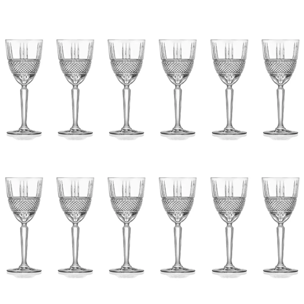 Servizio di Calici da Vino o Acqua in Cristallo Ecologico 12 Pz - Brioso