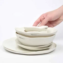 Servizio di Piatti in Porcellana Bianca 24 Pezzi Design di Lusso - Arciregale