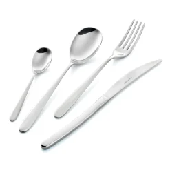 Servizio di Posate in Acciaio Inox Design Tondeggiante 24 Pz - Peperita