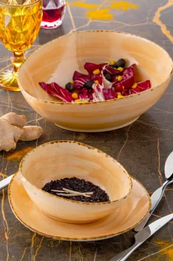Servizio Piatti da Aperitivo 12 Pezzi in Gres Colorato di Design Moderno - Simba