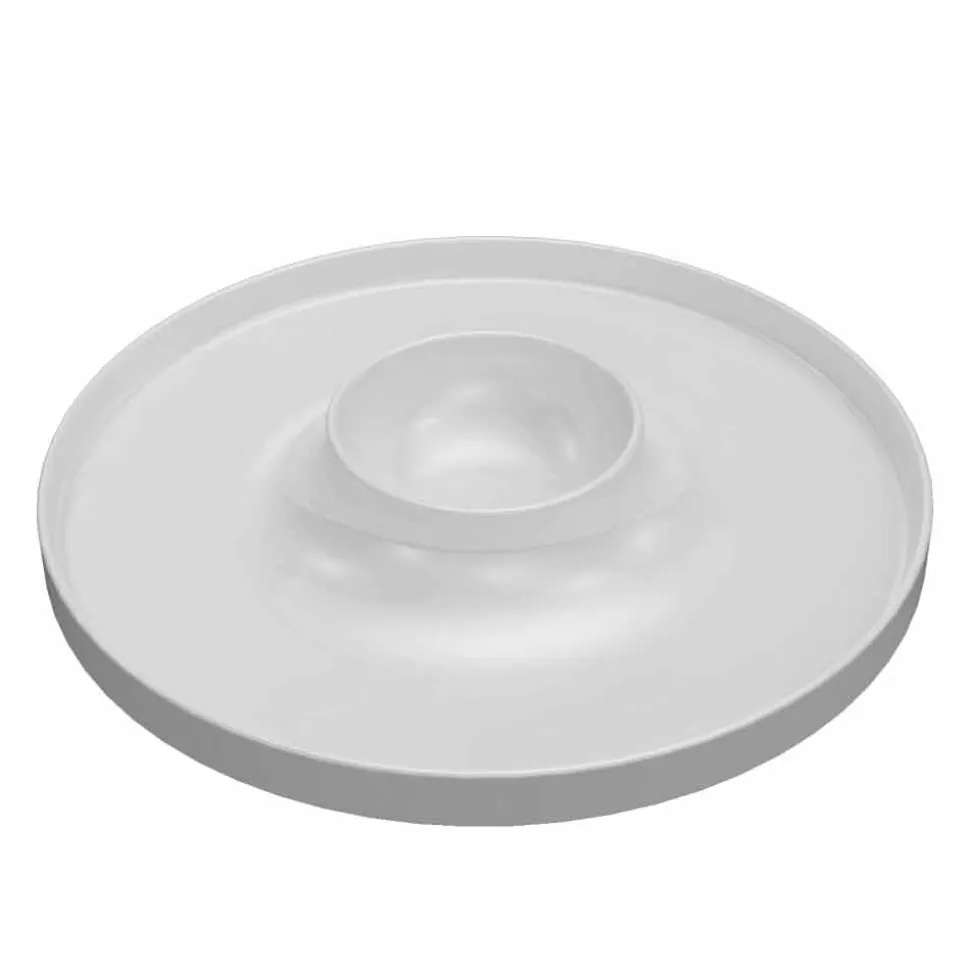 Servizio Piatti da Aperitivo in Porcellana Design Moderno 8 Pezzi - Galatino