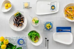 Servizio Piatti da Pranzo o da Portata in Porcellana Bianca 18 Pezzi - Nalah