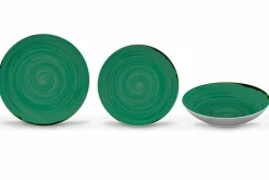 Servizio Piatti Pranzo Colorati e Moderni in Porcellana 18 Pezzi - Rurolo