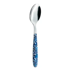 Servizio Posate Acciaio e Plastica Decoro Blu o Bianco 24 Pz - Alessandra