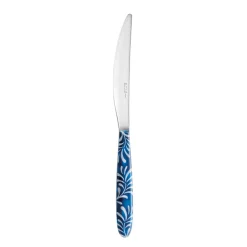 Servizio Posate Acciaio e Plastica Decoro Blu o Bianco 24 Pz - Alessandra