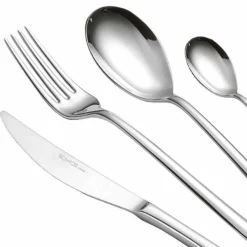 Servizio Posate Completo in Acciaio Inox Lucido Design Moderno 24 Pezzi - Sharpy