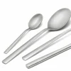 Servizio Posate in Acciaio Inox Sabbiato 24 Pezzi di Design Elegante - Ronfo