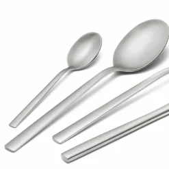 Servizio Posate in Acciaio Inox Sabbiato 24 Pezzi di Design Elegante - Ronfo