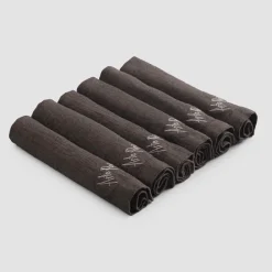 Servizio Tovaglioli in Lino Elegante e Bordo Piega, 6 Pezzi Colorati - Onestini