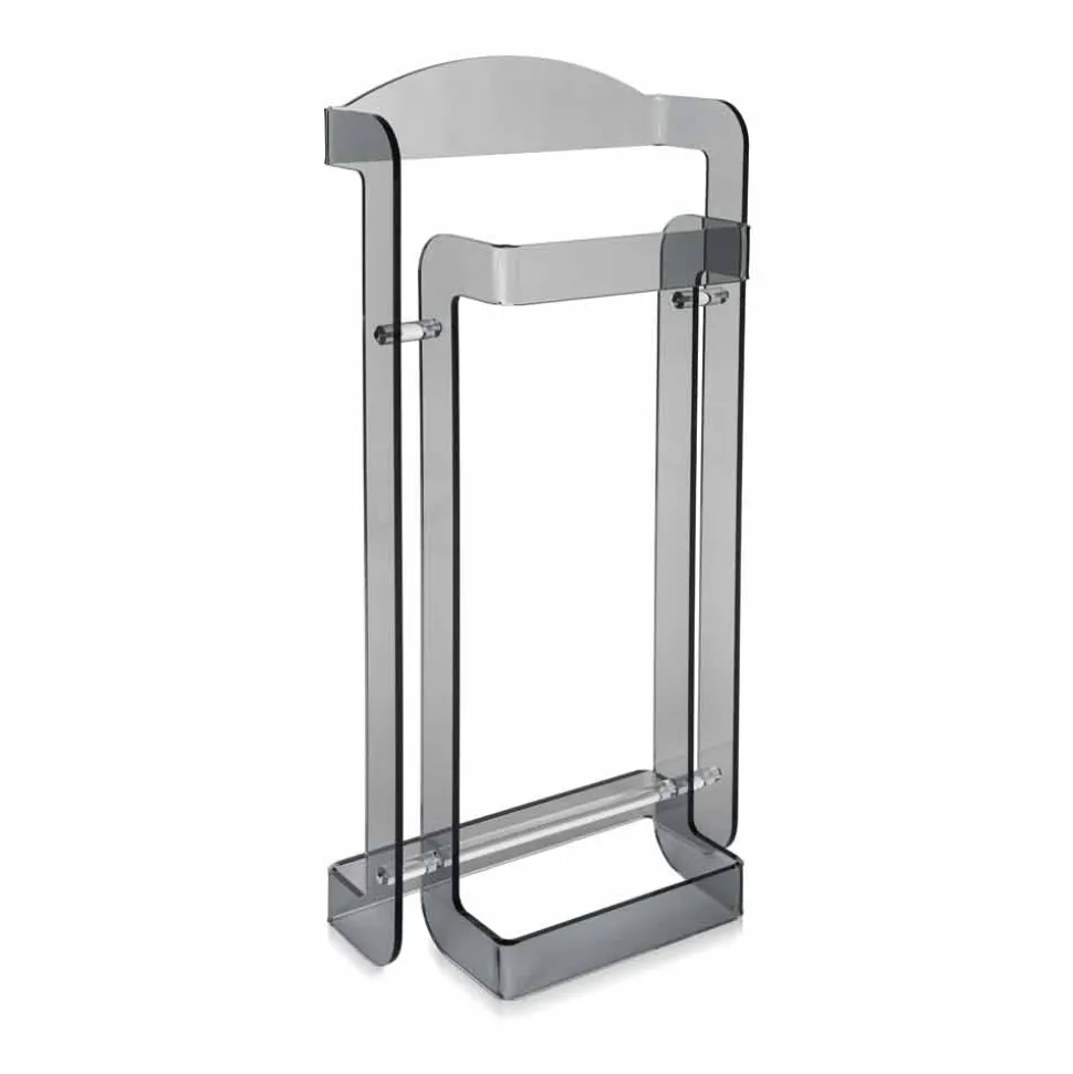 Servomuto moderno di design in plexiglass fumè Mose, made in Italy