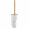 Set accessori da bagno di design da appoggio in legno e resina Rivalba