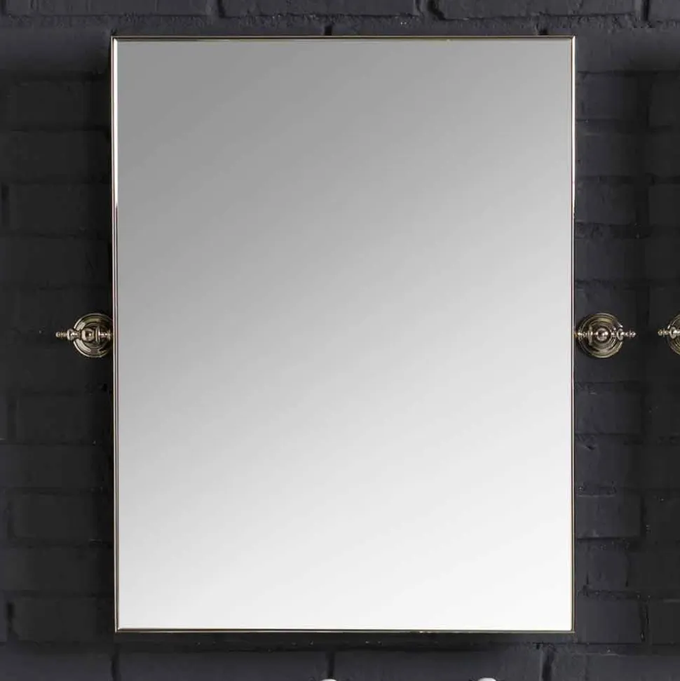 Set bagno con consolle vintage doppia in ceramica bianca su struttura Linear
