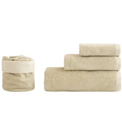 Set Bagno 8 Pezzi in Spugna di Puro Cotone Tutto Tinto in Capo - Smooth