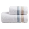 Set di Asciugamani Viso con Ospite in Spugna di Cotone con Doppia Balza - Serenity