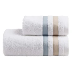 Set di Asciugamani Viso con Ospite in Spugna di Cotone con Doppia Balza - Serenity