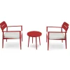 Set di 2 Poltrone con Tavolino in Alluminio di Diverse Finiture - Souvenir