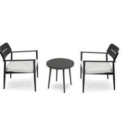 Set di 2 Poltrone con Tavolino in Alluminio di Diverse Finiture - Souvenir