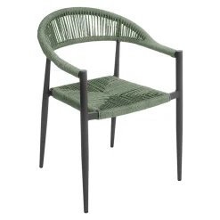 Set di 4 Poltrone in Alluminio e Twist Wicker Colorato - Tavira
