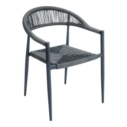 Set di 4 Poltrone in Alluminio e Twist Wicker Colorato - Tavira
