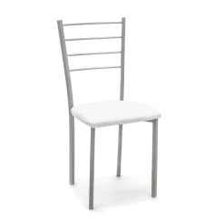 Set di 4 Sedie con Struttura in Metallo Verniciato Grigio - Galletto