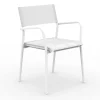 Set di 4 Sedie da Giardino in Alluminio e Batyline - Lucente