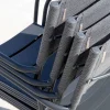 Set di 4 Sedie da Giardino in Metallo Zincato e Batyline - Prestigio