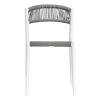 Set di 4 Sedie in Alluminio e Twist Wicker Colorato - Tavira