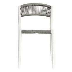 Set di 4 Sedie in Alluminio e Twist Wicker Colorato - Tavira