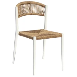 Set di 4 Sedie in Alluminio e Twist Wicker Colorato - Tavira