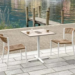Set di 4 Sedie in Alluminio e Twist Wicker Colorato - Tavira