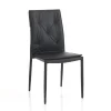 Set di 4 Sedie Rivestite in Pelle Sintetica Diverse Finiture - Uranio