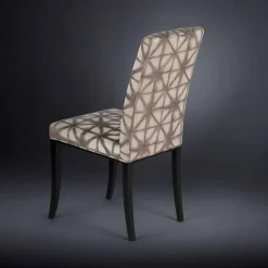Set 2 sedie moderne imbottite con gambe in legno nero Audrey
