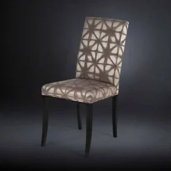 Set 2 sedie moderne imbottite con gambe in legno nero Audrey