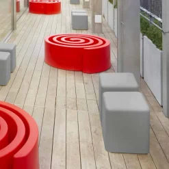 Sgabello a cubo morbido in poliuretano Slide Soft Cube made Italy
