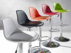 Sgabello Alzabile in Ecopelle dal Design Moderno - Rosa