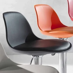 Sgabello Alzabile in Ecopelle dal Design Moderno - Rosa
