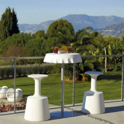 Sgabello bar alto per esterno Slide Drink moderno realizzato in Italia