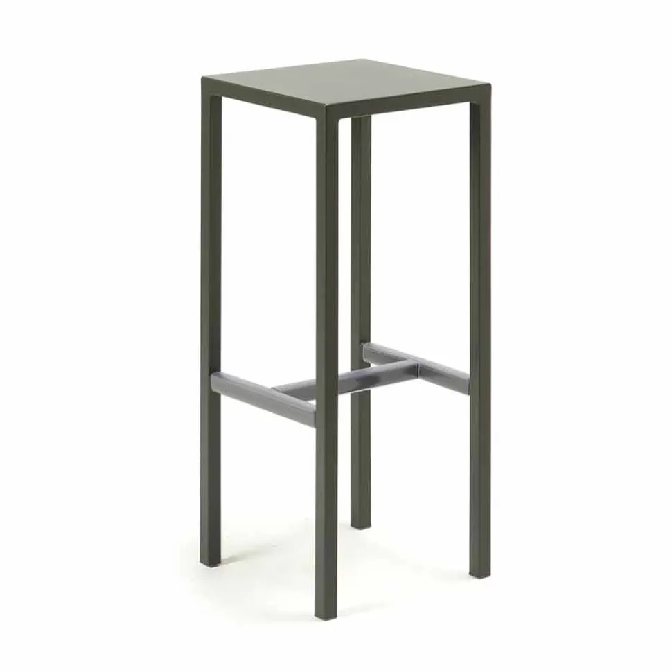 Sgabello Bar da Esterno in Metallo Verniciato a Polvere Made in Italy - Meone